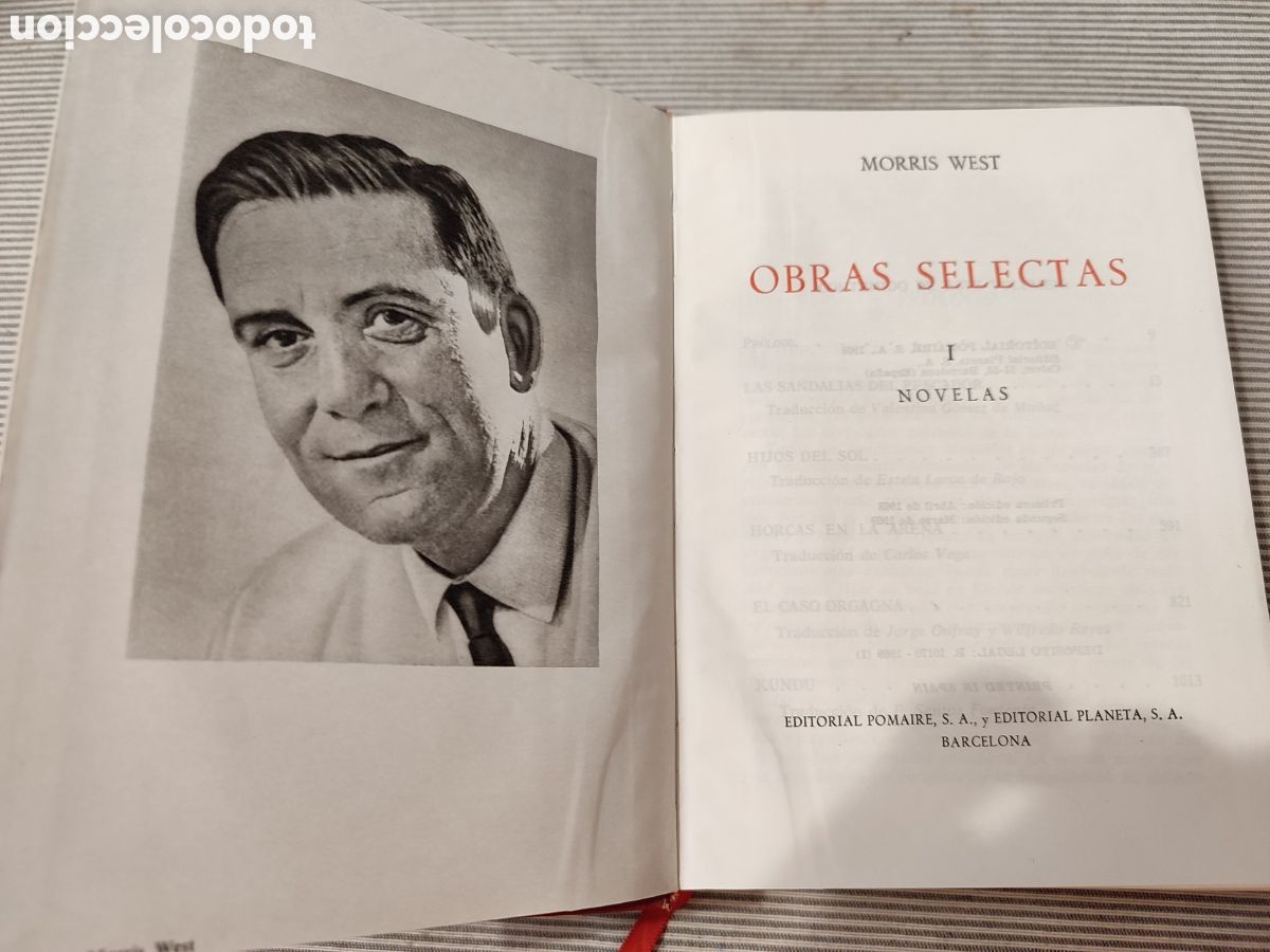 Libros de segunda mano: OBRAS SELECTAS. MORRIS WEST. 1969 - Foto 3