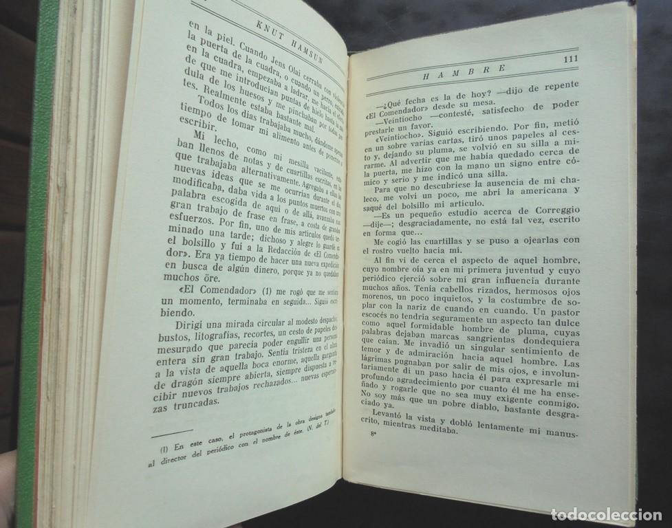 Libros de segunda mano: Hambre Knut Hamsun 1942 1a ed. Ediciones &Aacute;nfora3 - Foto 3