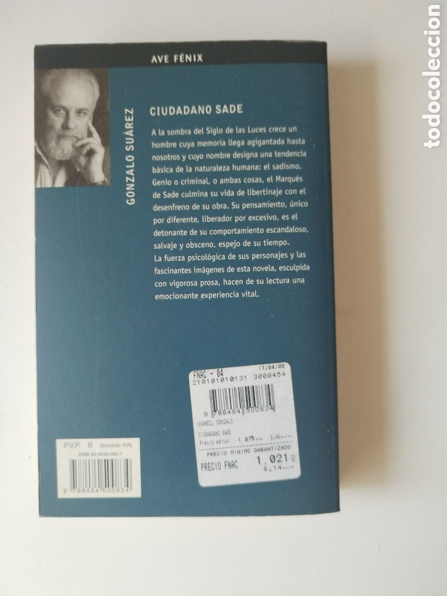 Libros de segunda mano: CIUDADANO SADE/GONZALO SUAREZ - Foto 3