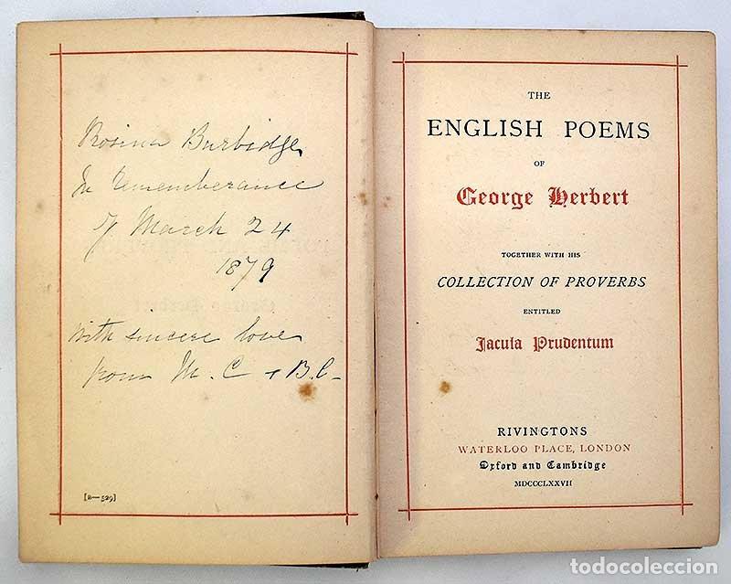 Libros de segunda mano: Poems and Proverbs - George Herbert - Foto 3