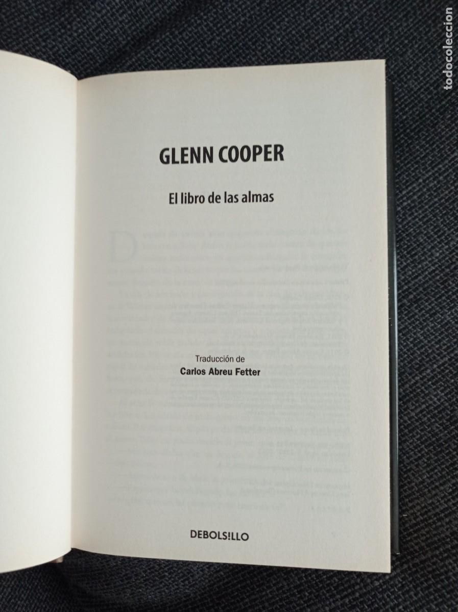 Libros de segunda mano: Libro El libro de las almas. Glenn Cooper. Debolsillo 2012. - Foto 4