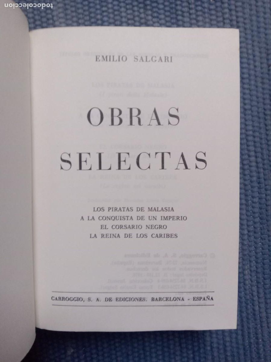 Libros de segunda mano: Salgari, Emilio: Obras selectas - Foto 3