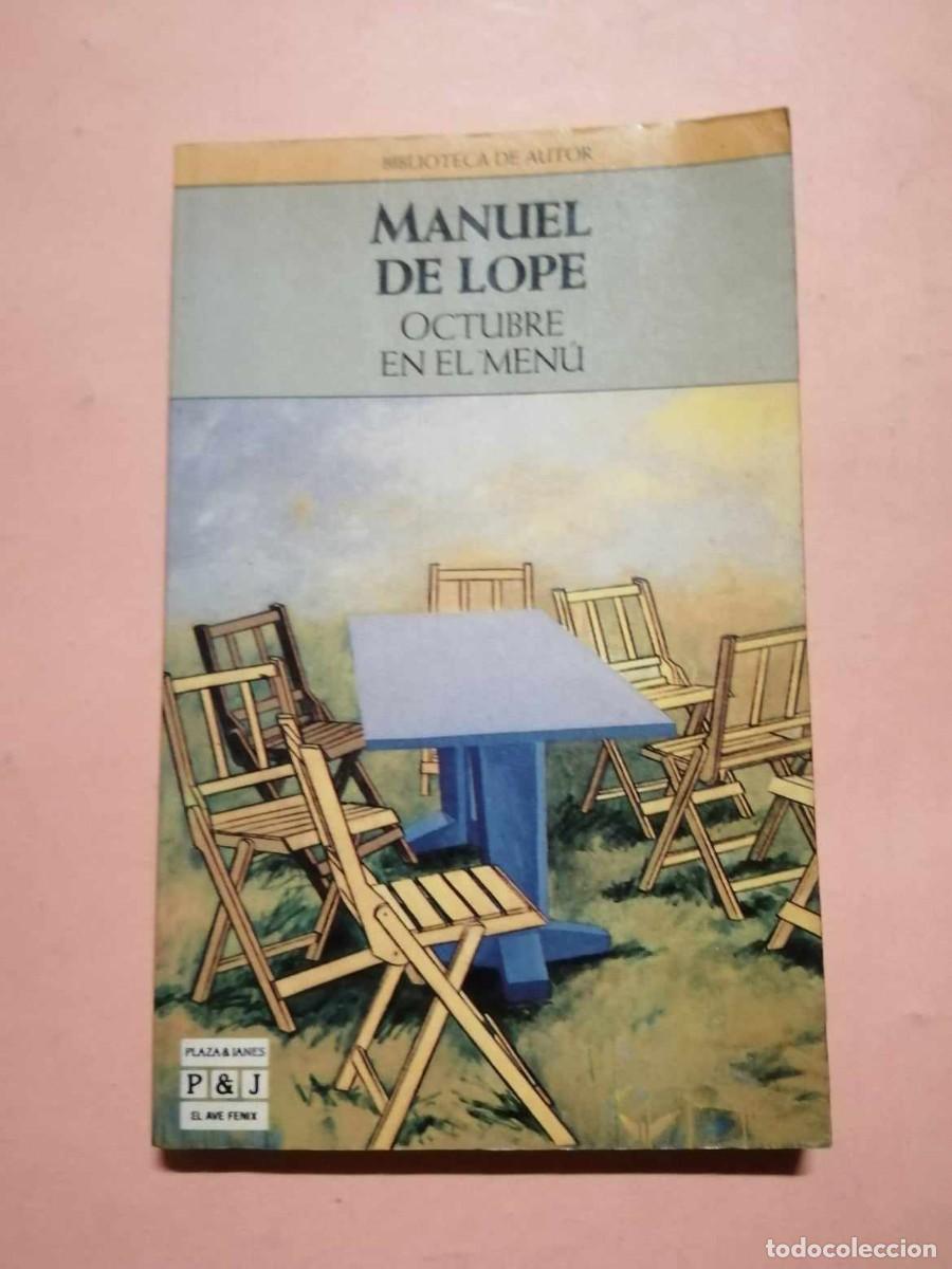 Libros de segunda mano: OCTUBRE EN EL MENU (MANUEL DE LOPE) - Foto 1