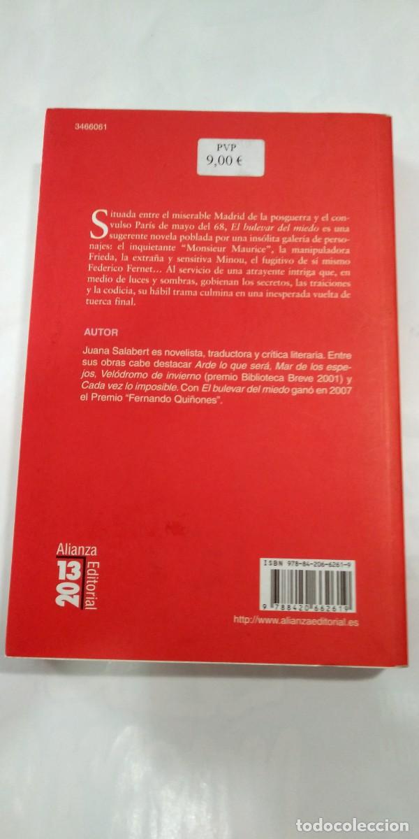 Libros de segunda mano: El bulevar del miedo Juana Salabert - Foto 2