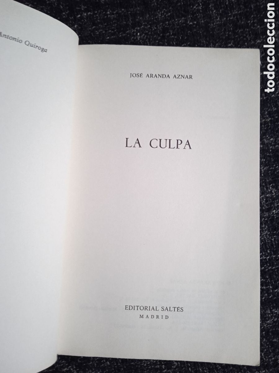 Libros de segunda mano: LA CULPA / JOSE ARANDA AZNAR - Foto 2