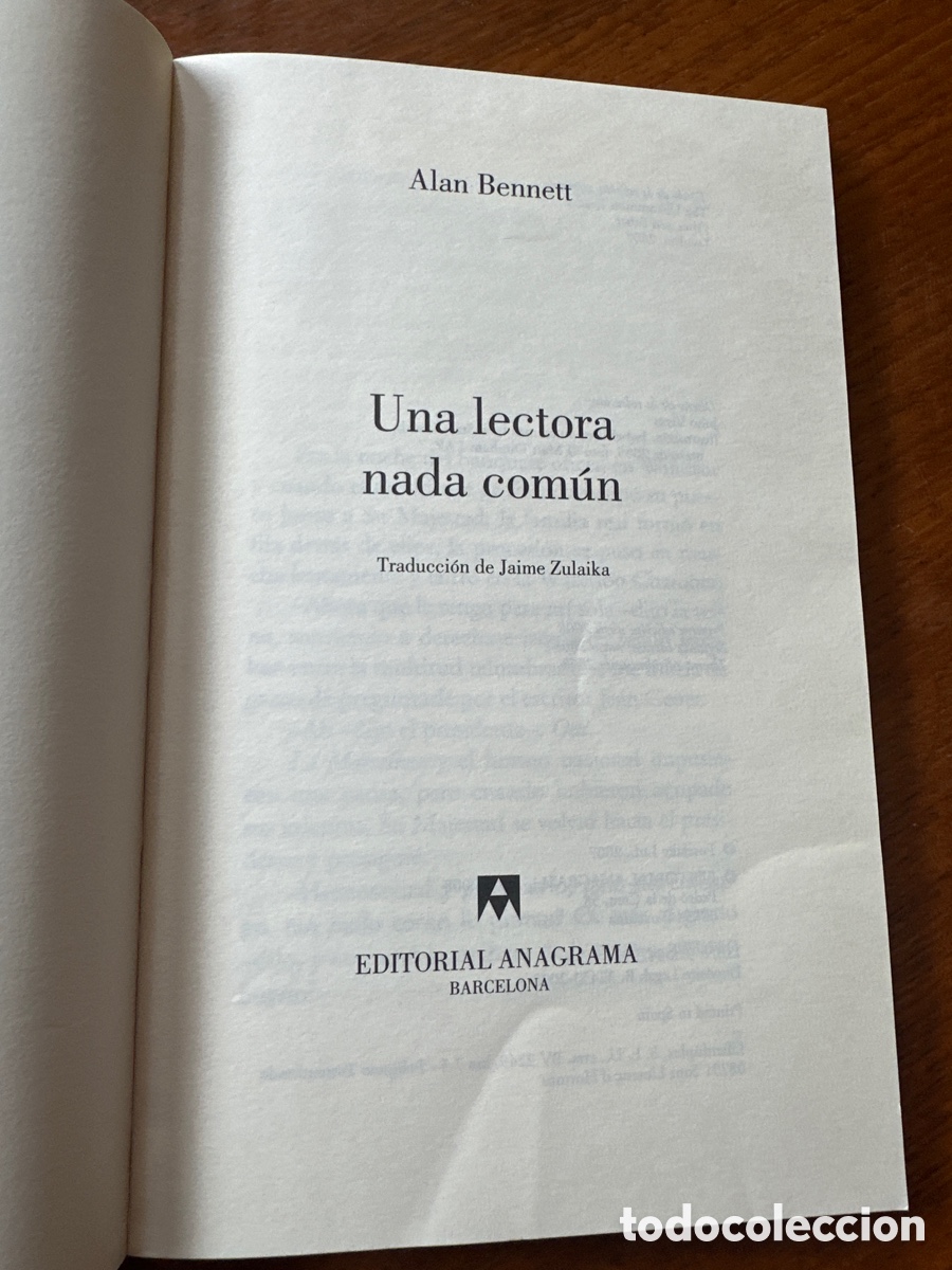Libros de segunda mano: ALAN BENNETT - UNA LECTORA NADA COM&Uacute;N - ANAGRAMA, 2008 - Foto 2