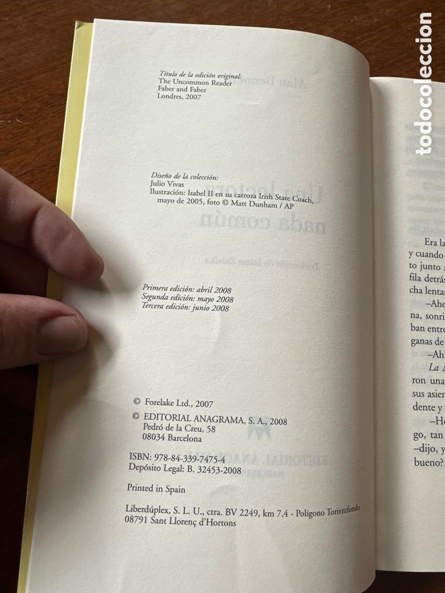 Libros de segunda mano: ALAN BENNETT - UNA LECTORA NADA COM&Uacute;N - ANAGRAMA, 2008 - Foto 3