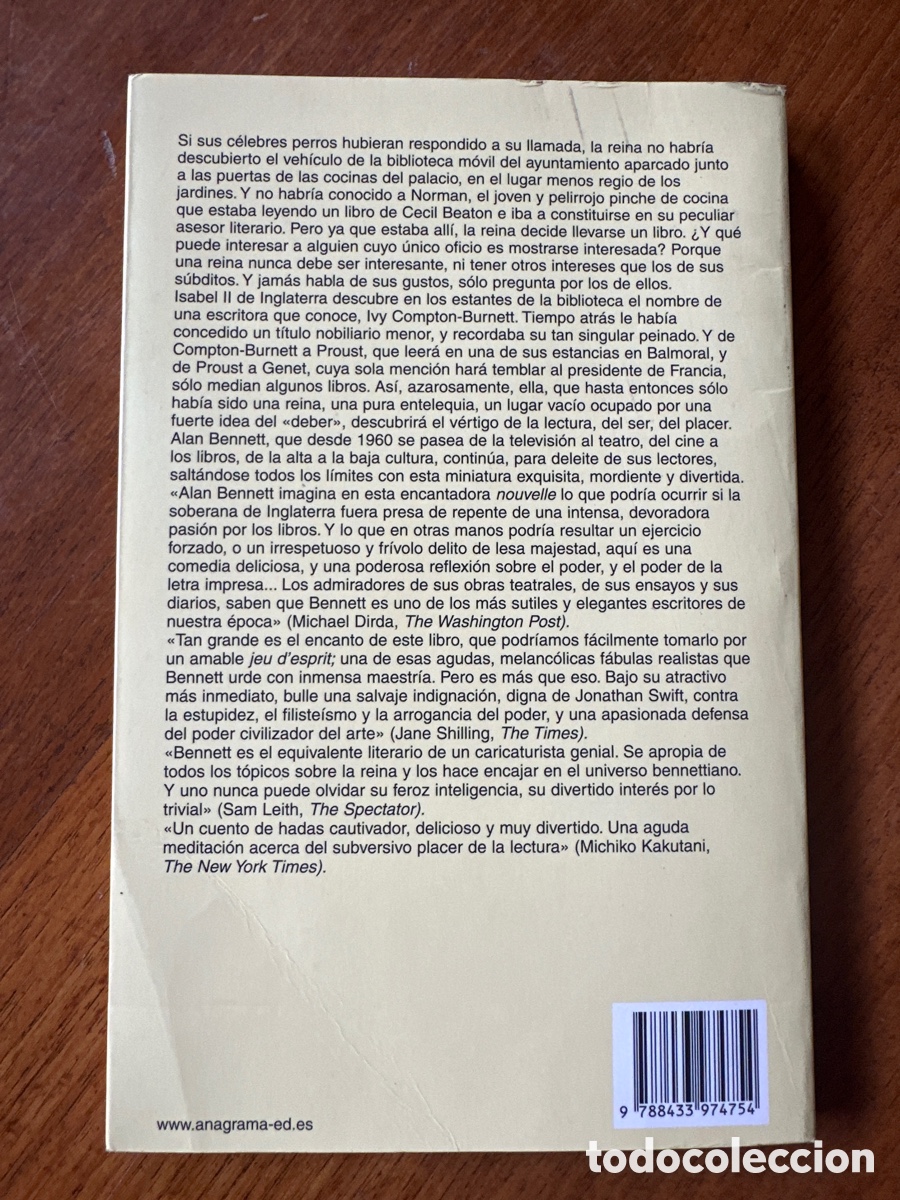 Libros de segunda mano: ALAN BENNETT - UNA LECTORA NADA COM&Uacute;N - ANAGRAMA, 2008 - Foto 6