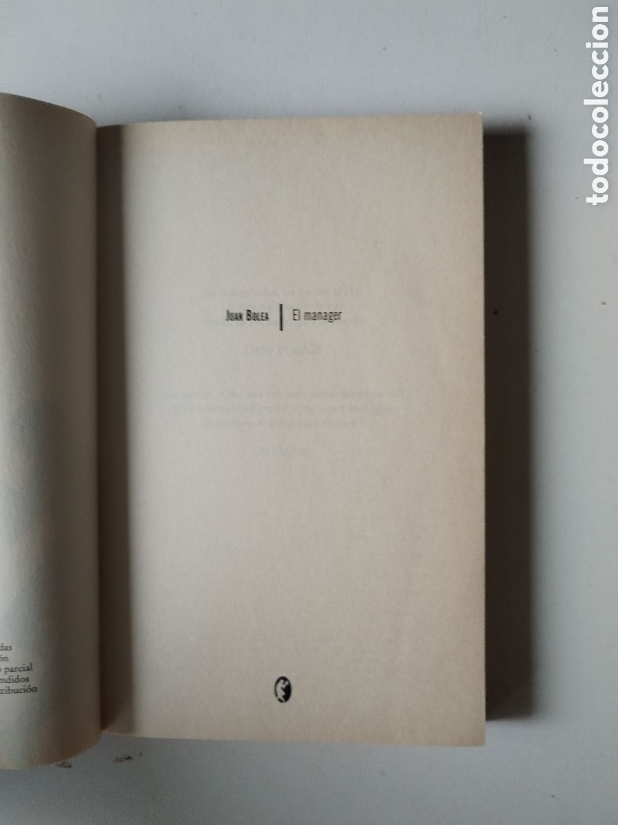 Libros de segunda mano: EL MANAGER/JUAN BOLEA - Foto 2