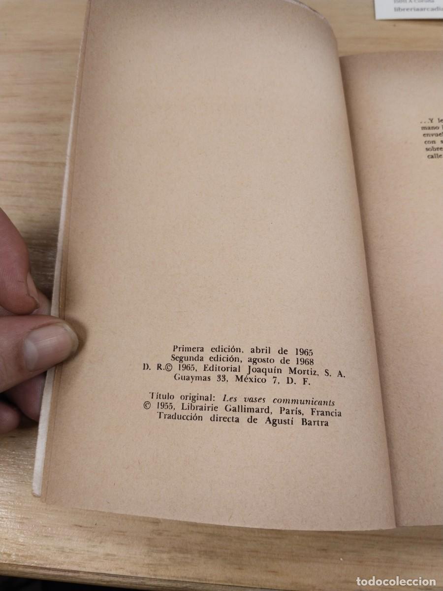 Libros de segunda mano: Los Vasos Comunicantes - Andr&eacute; Breton - Foto 4