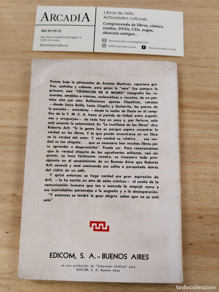 Libros de segunda mano: Cronicon de Si Mismo - Roberto Arlt - Foto 3