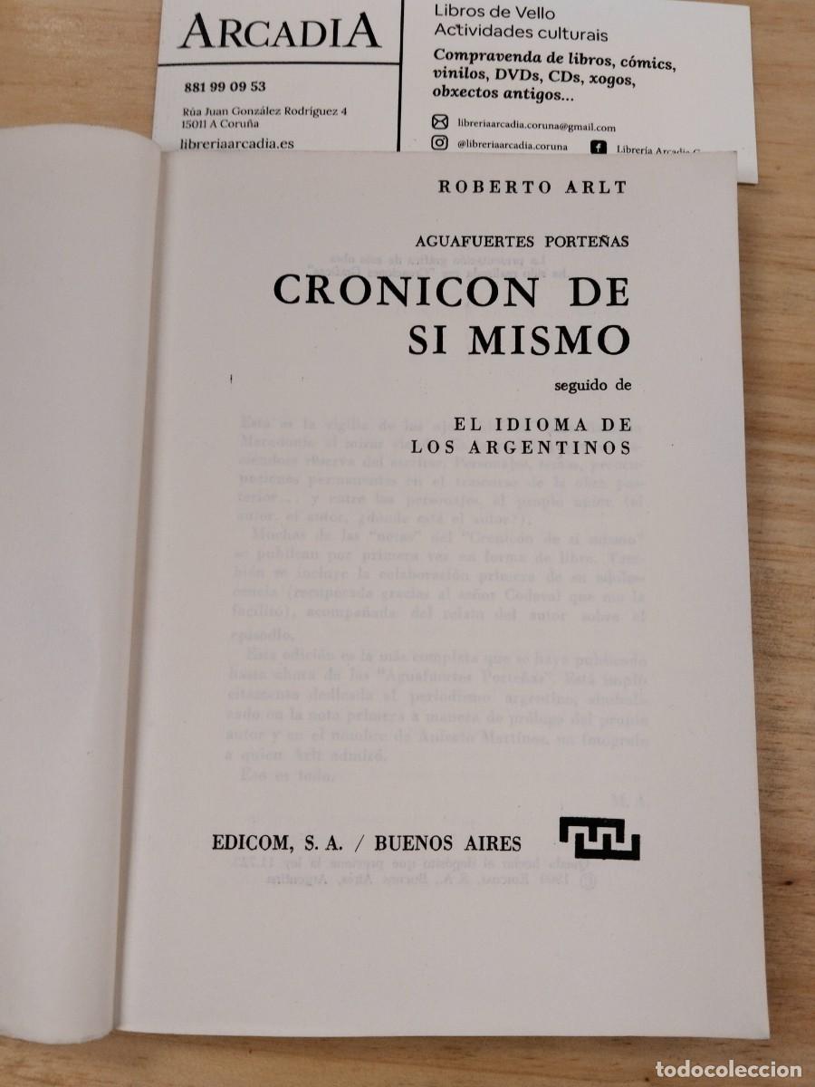 Libros de segunda mano: Cronicon de Si Mismo - Roberto Arlt - Foto 4