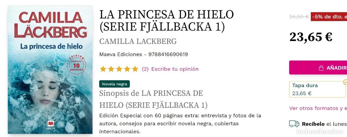 Libros de segunda mano: &rdquo;La princesa de hielo&rdquo; de Camilla Lackberg. - Foto 6