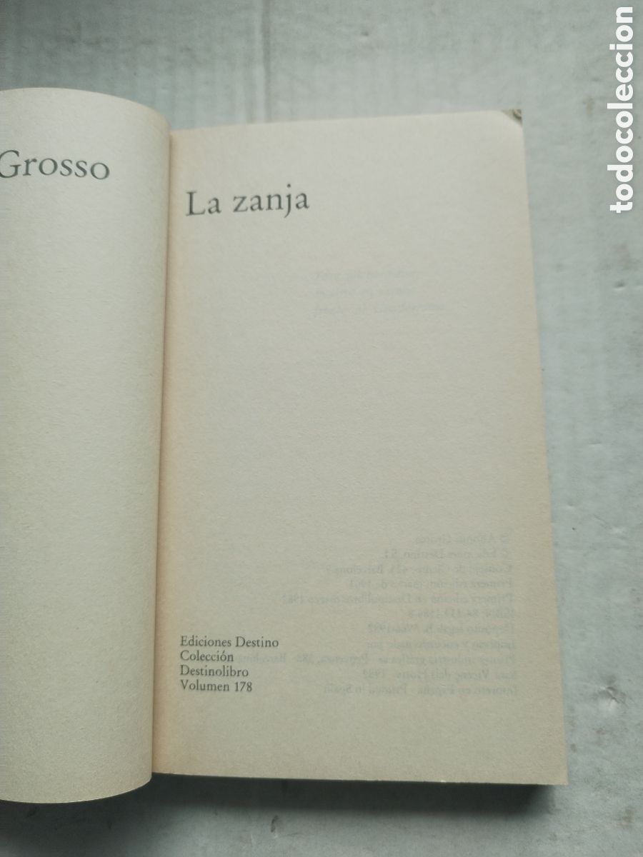 Libros de segunda mano: LA ZANJA/ALFONSO GROSSO - Foto 2