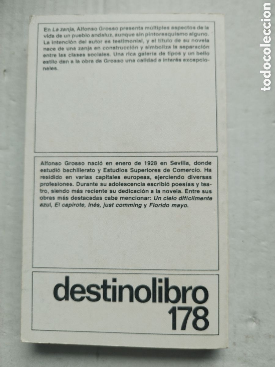 Libros de segunda mano: LA ZANJA/ALFONSO GROSSO - Foto 3