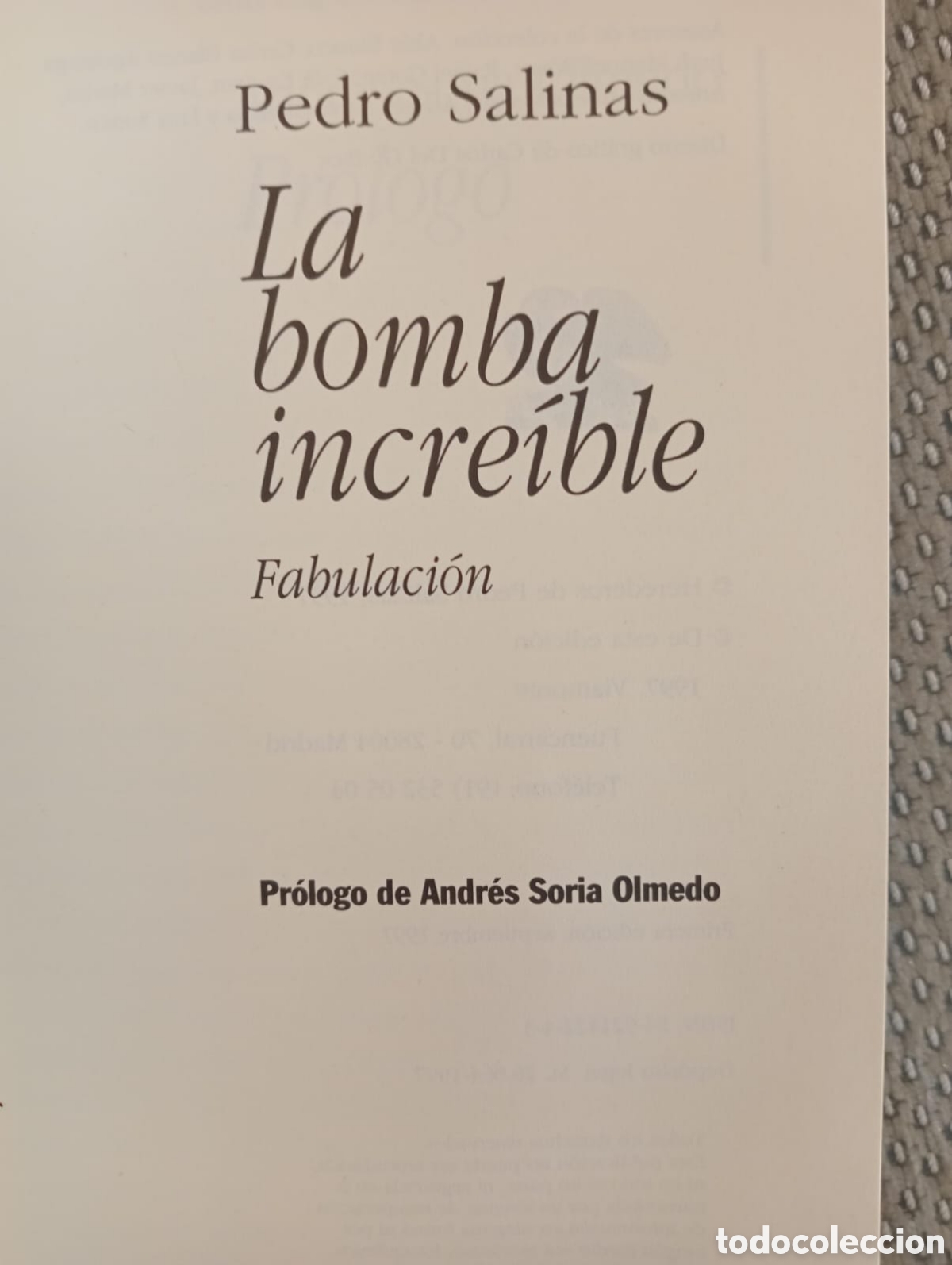 Libros de segunda mano: La bomba incre&iacute;ble / Pedro Salinas - Foto 2