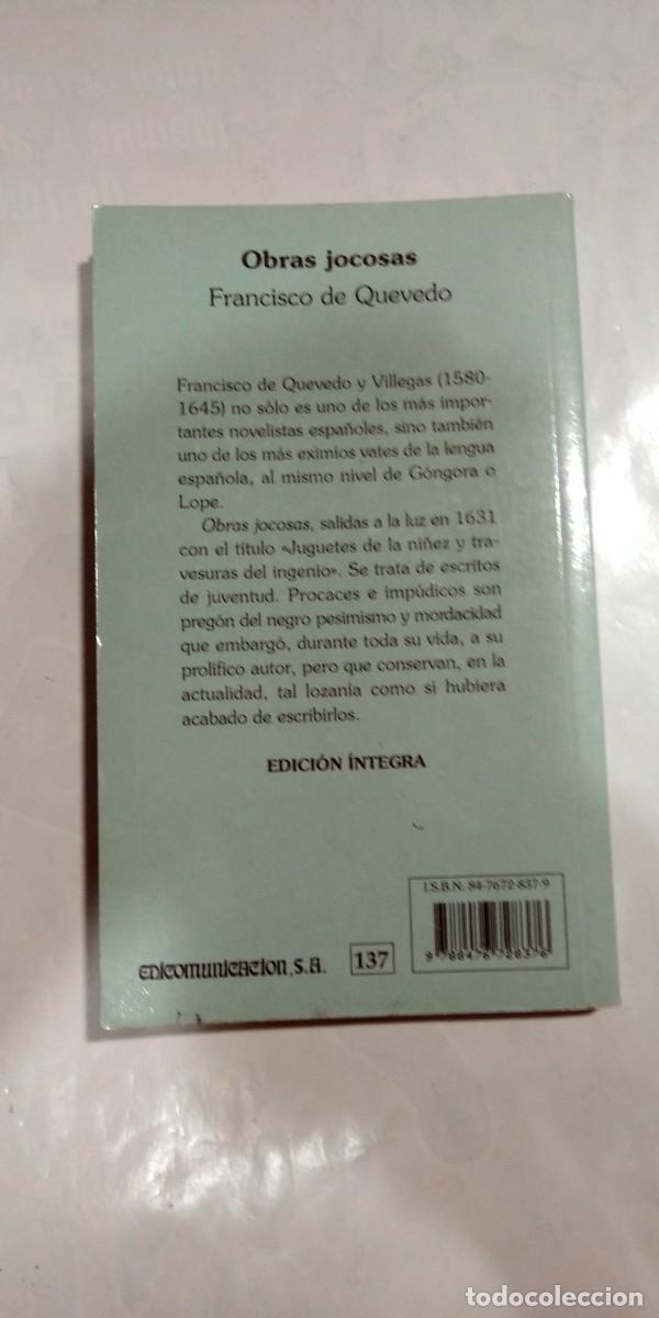Libros de segunda mano: Obras jocosas Francisco de Quevedo - Foto 2