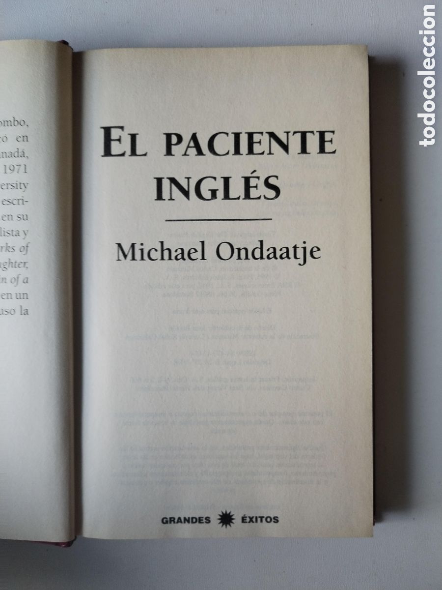 Libros de segunda mano: EL PACIENTE INGLES/MICHAEL ONDAATJE - Foto 3