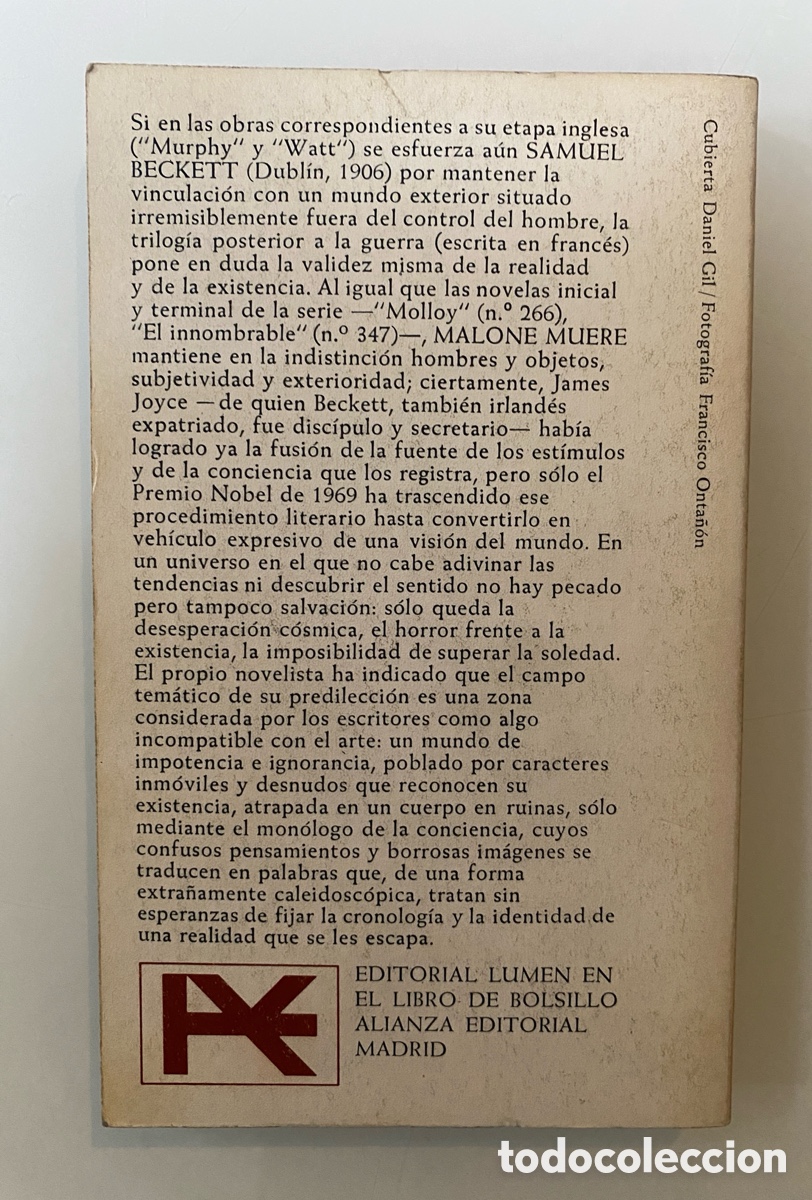 Libros de segunda mano: Malone muere - BECKETT, Samuel - Foto 2