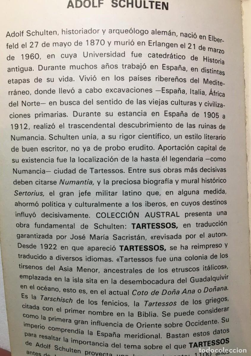 Libros de segunda mano: Libro Tartessos de Adolf Schulten - Foto 3