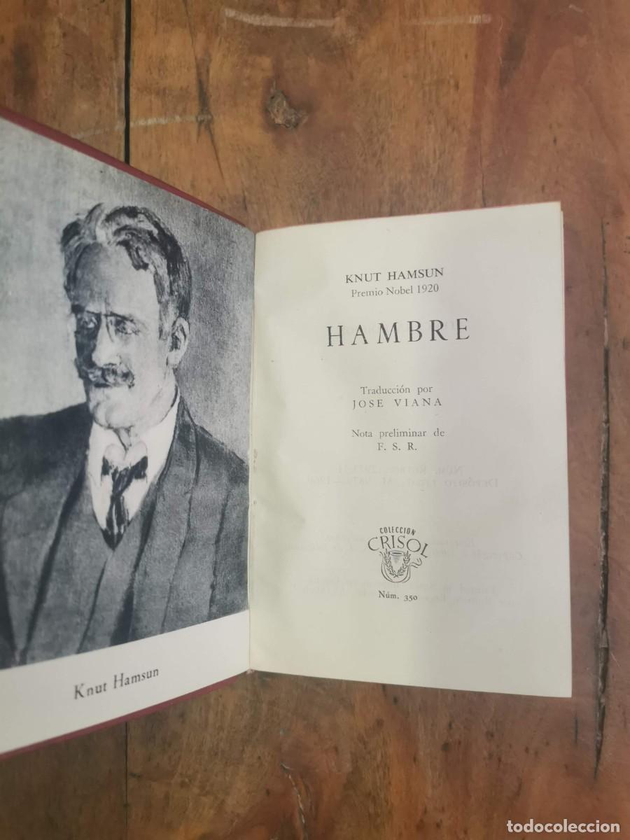 Libros de segunda mano: HAMSUN, Knut. Hambre (Crisol; 350) - Foto 2