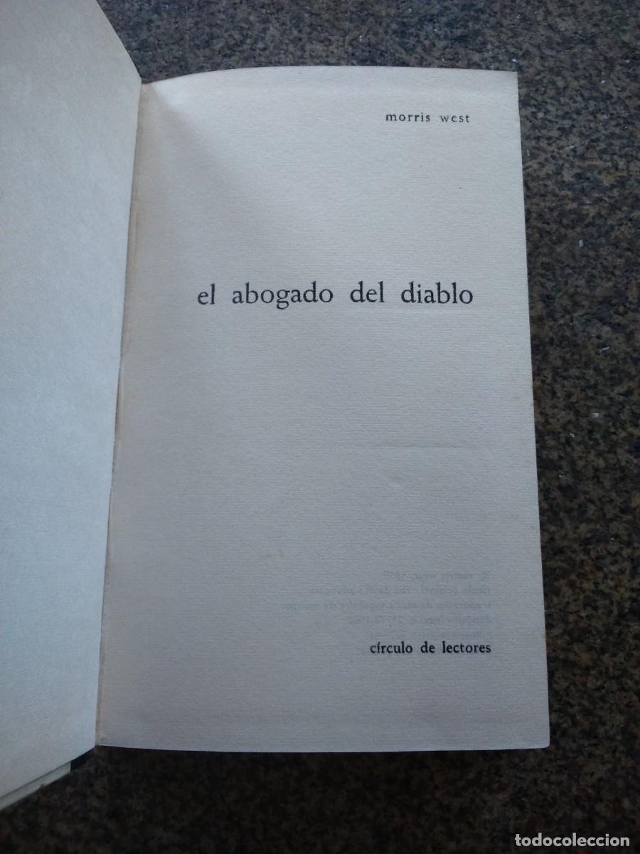 Libros de segunda mano: EL ABOGADO DEL DIABLO -- MORRIS WEST -- CIRCULO -- - Foto 1