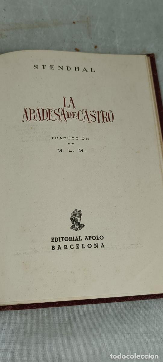 Libros de segunda mano: LA ABADESA DE CASTRO. STENDHAL. 1941 - Foto 2