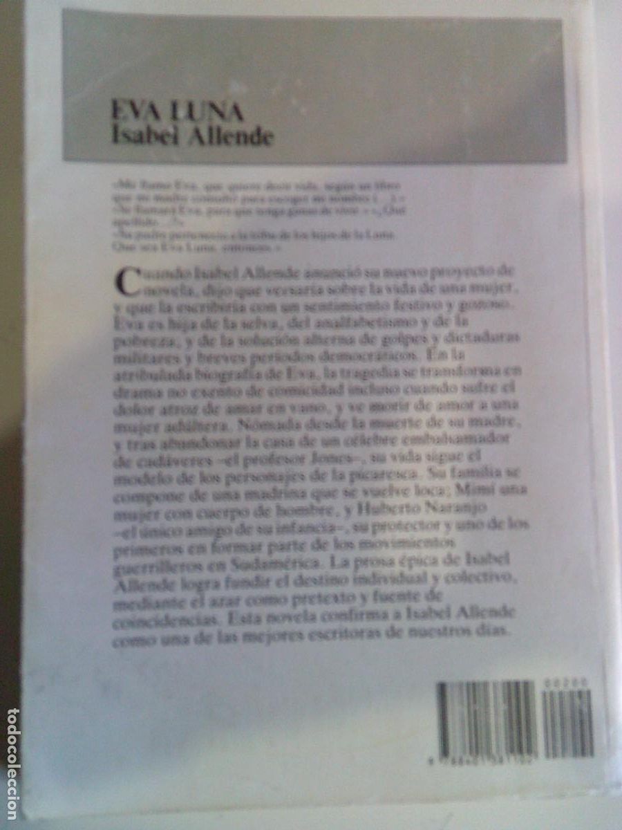Libros de segunda mano: Eva Luna Isabel Allende - Foto 2