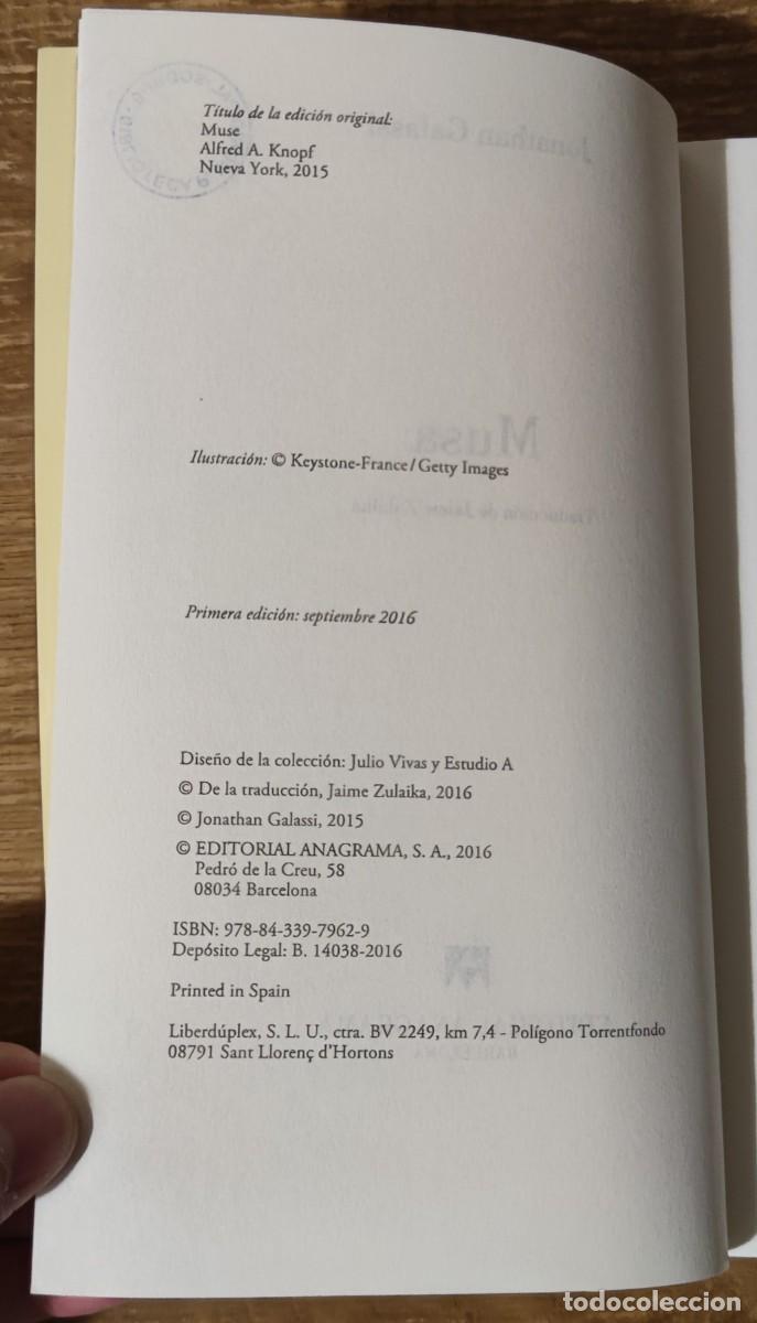 Libros de segunda mano: Libro - Musa (2016) Jonathan Galassi - Foto 3