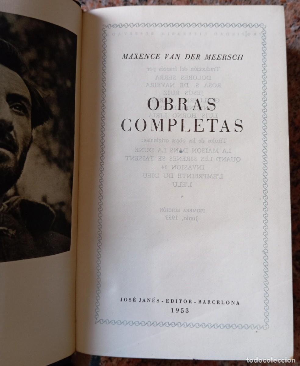 Libros de segunda mano: OBRAS COMPLETAS I - VAN DER MEERSCH - Foto 3