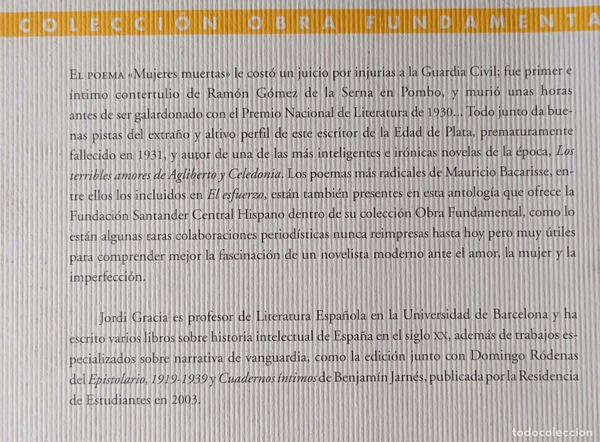 Libros de segunda mano: OBRAS - MAURICIO BACARISSE - Foto 2