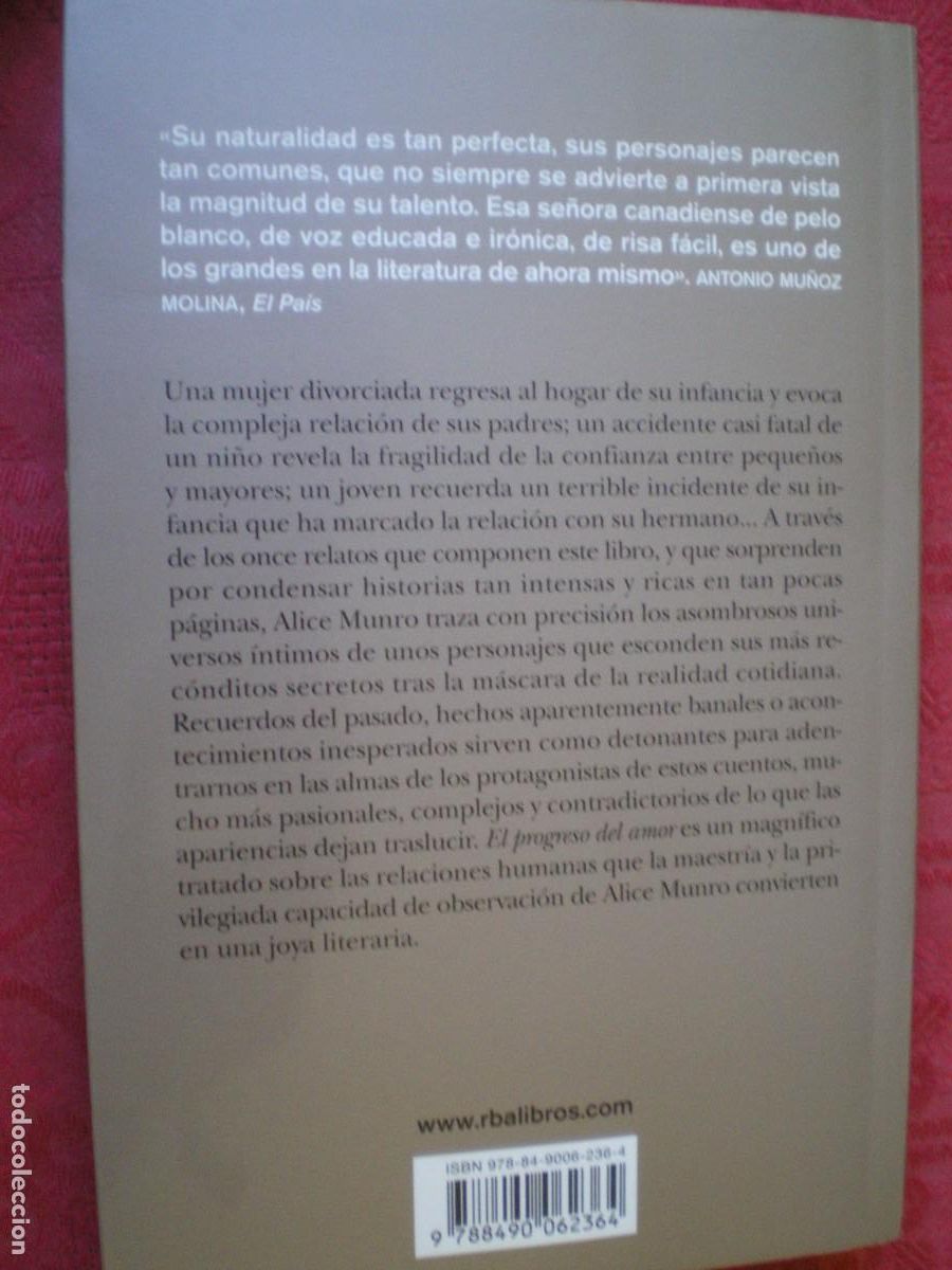 Libros de segunda mano: EL PROGRESO DEL AMOR. ALICE MUNRO. RBA. - Foto 4
