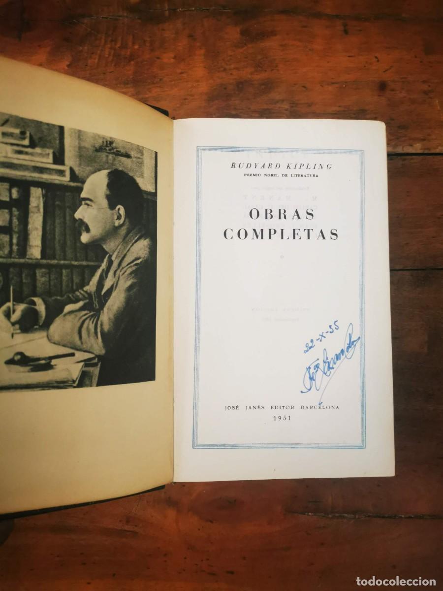 Libros de segunda mano: KIPLING, Rudyard. Obras completas: [2 tomos] - Foto 2