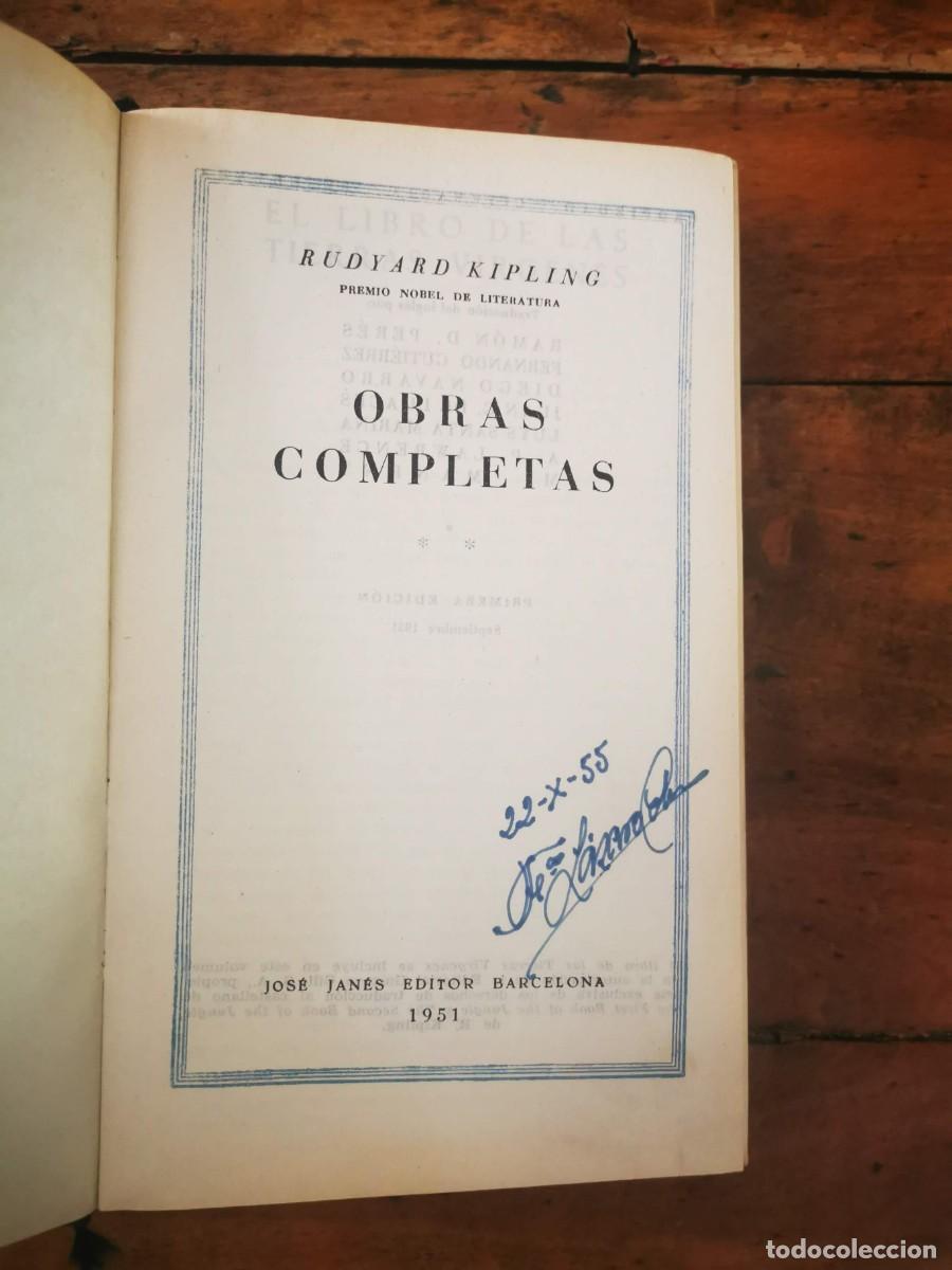 Libros de segunda mano: KIPLING, Rudyard. Obras completas: [2 tomos] - Foto 6