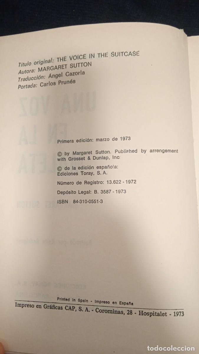 Libros de segunda mano: Una Voz en la Maleta - Margaret Sutton. - Foto 3