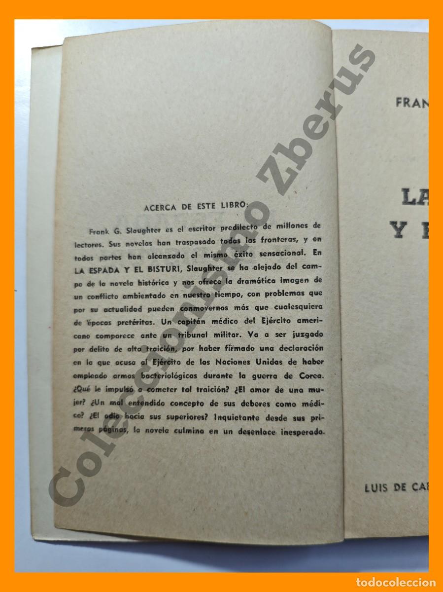 Libros de segunda mano: La espada y el bistur&iacute; - Frank G. Slaughter - Foto 3