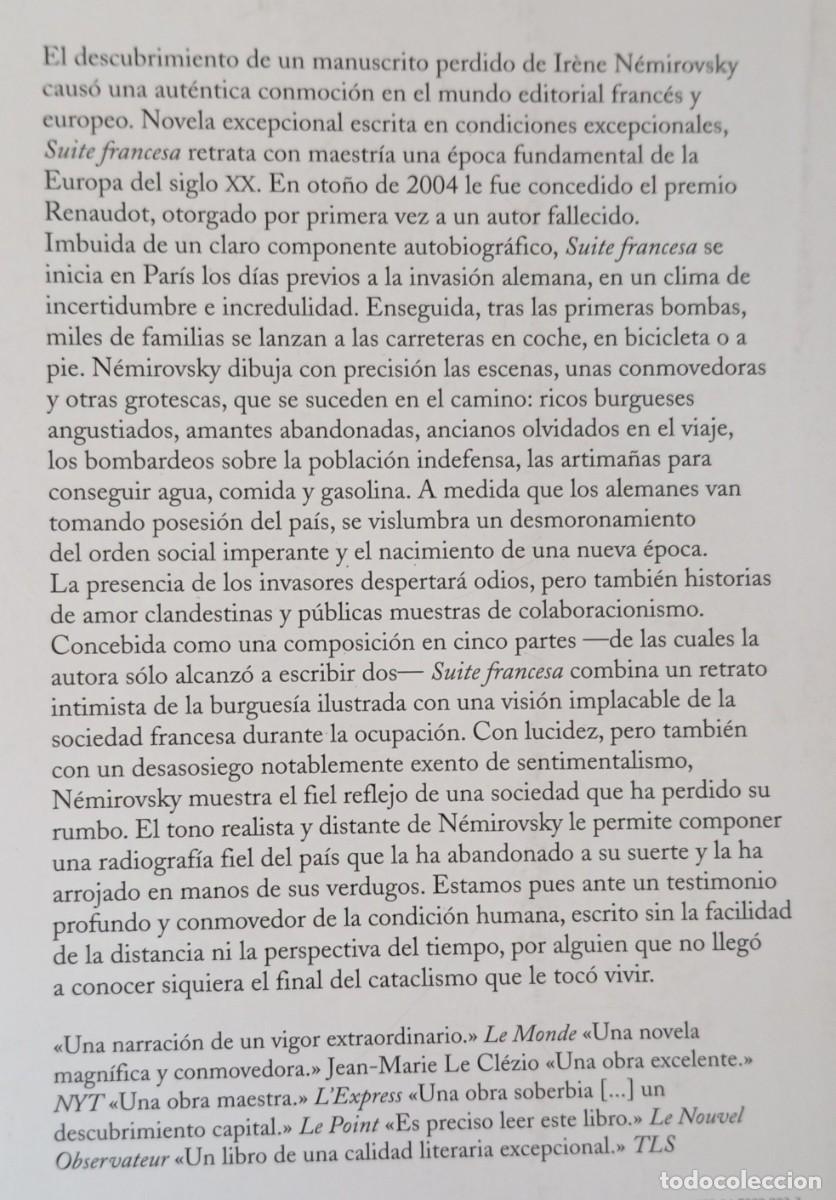 Libros de segunda mano: SUITE FRANCESA - IRENE NEMIROVSKI - Foto 2