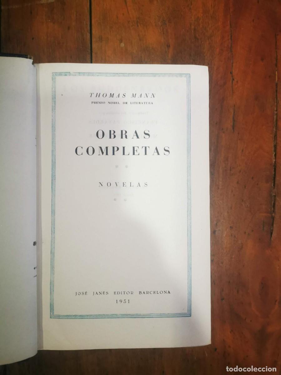 Libros de segunda mano: MANN, Thomas. Obras completas. Novelas: [2 t.] - Foto 4