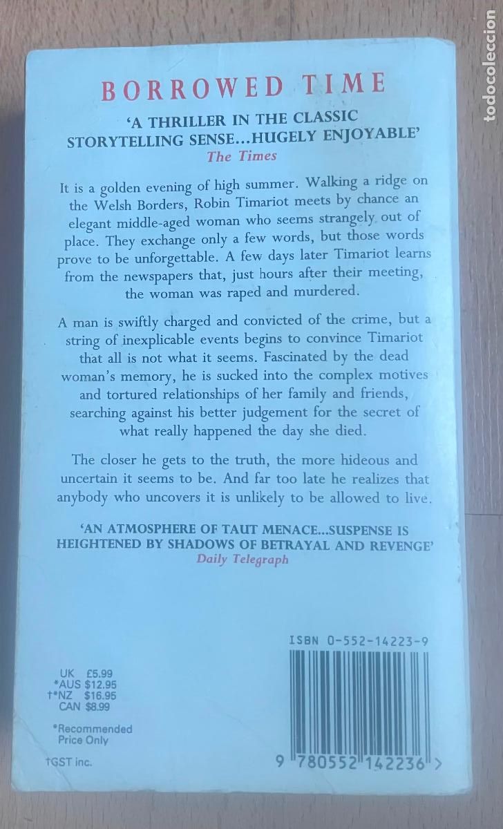Libros de segunda mano: BORROWED TIME, Robert Goddard, EN INGLES - Foto 3