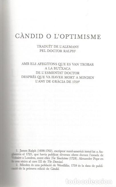 Libros de segunda mano: C&Agrave;NDID O LOPTIMISME - VOLTAIRE - Foto 2