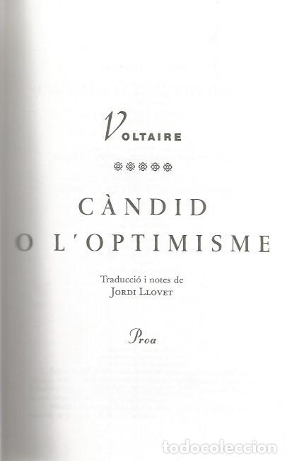 Libros de segunda mano: C&Agrave;NDID O LOPTIMISME - VOLTAIRE - Foto 3