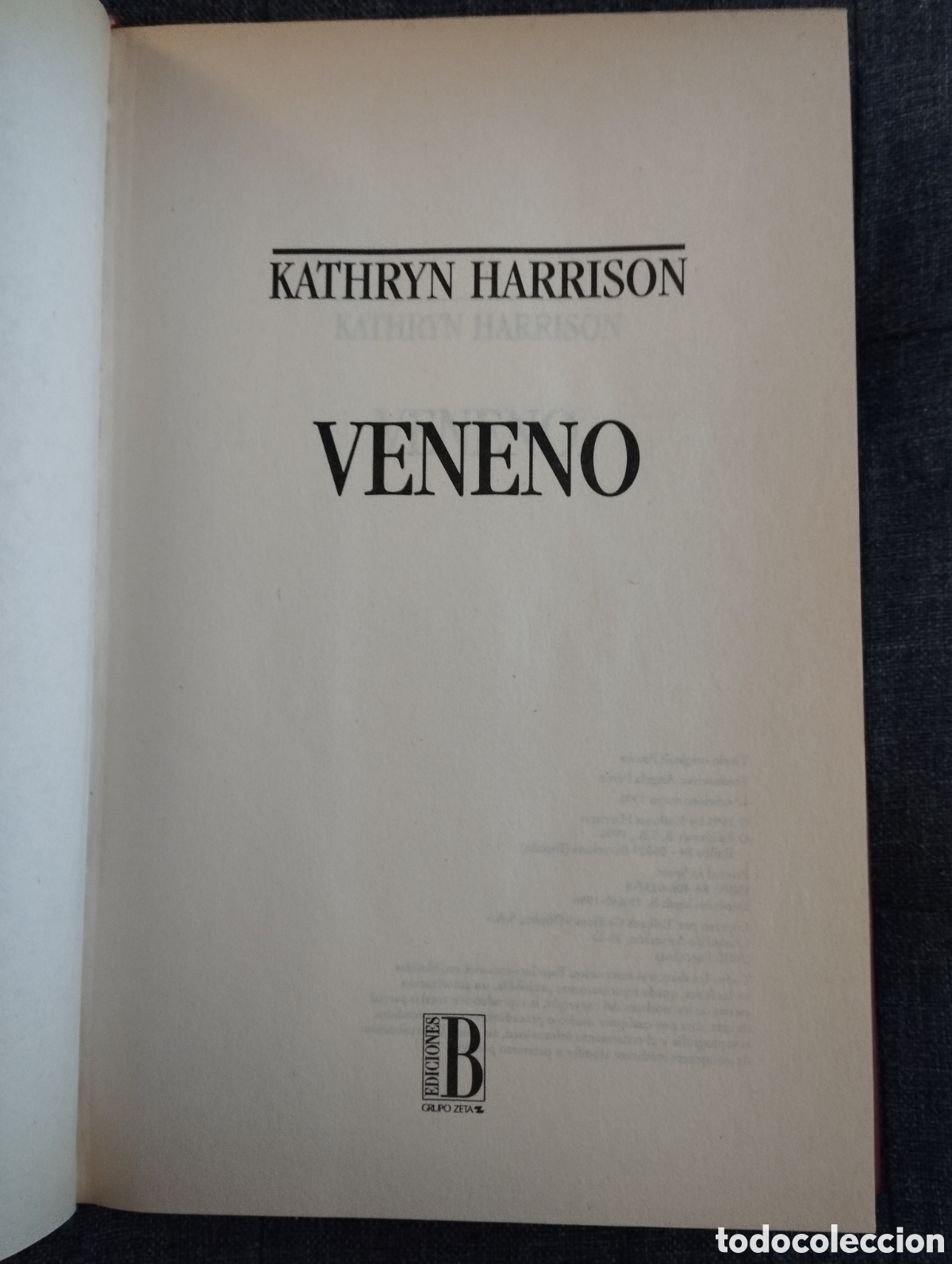 Libros de segunda mano: VENENO (KATHRYN HARRISON) - Foto 2