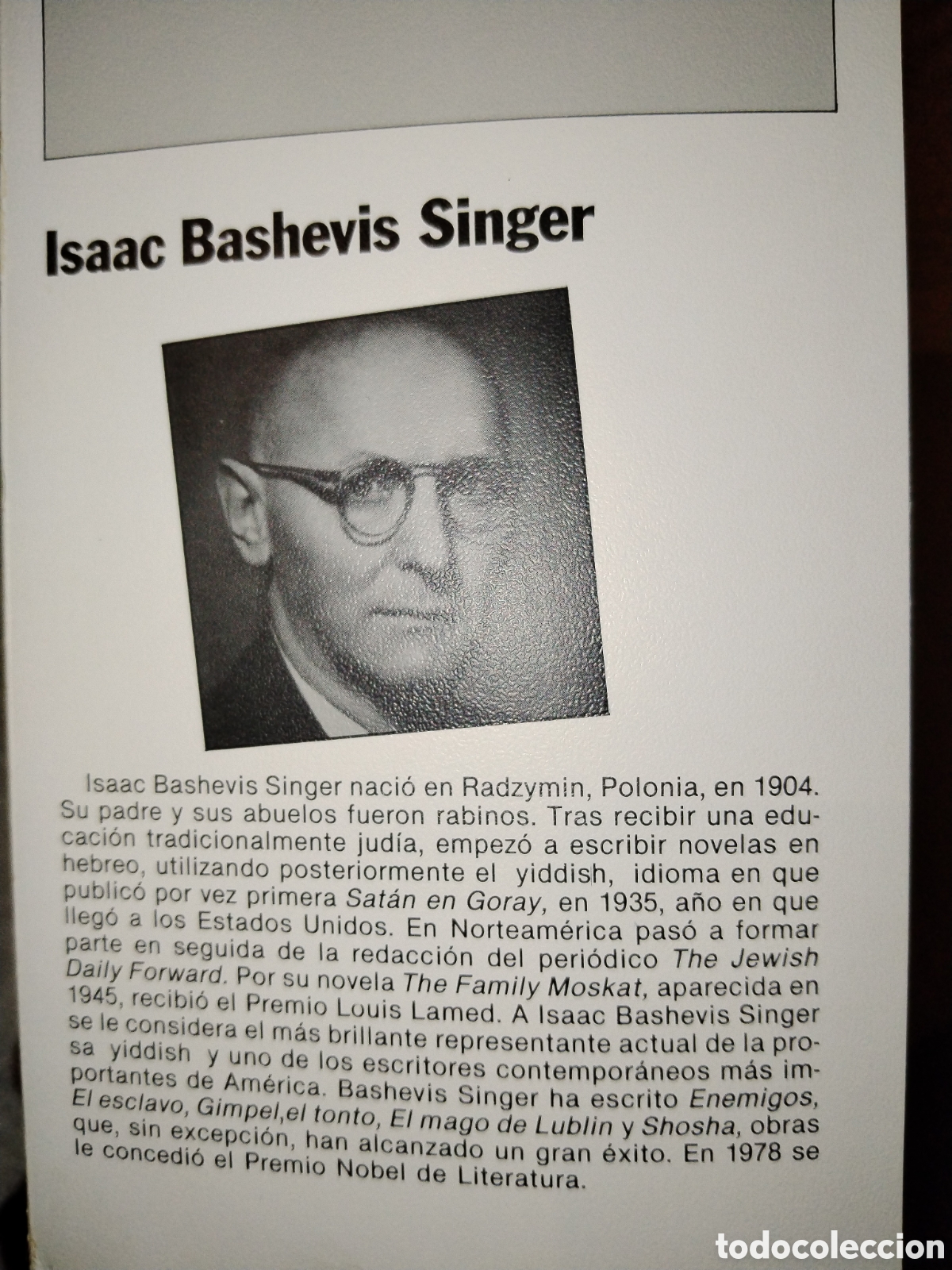 Libros de segunda mano: El penitente. Isaac Bashevis Singer. - Foto 3