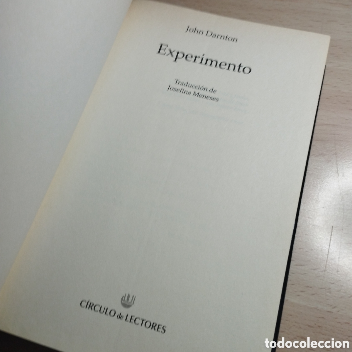 Libros de segunda mano: Experimento. John Darnton. Circulo de lectores - Foto 4