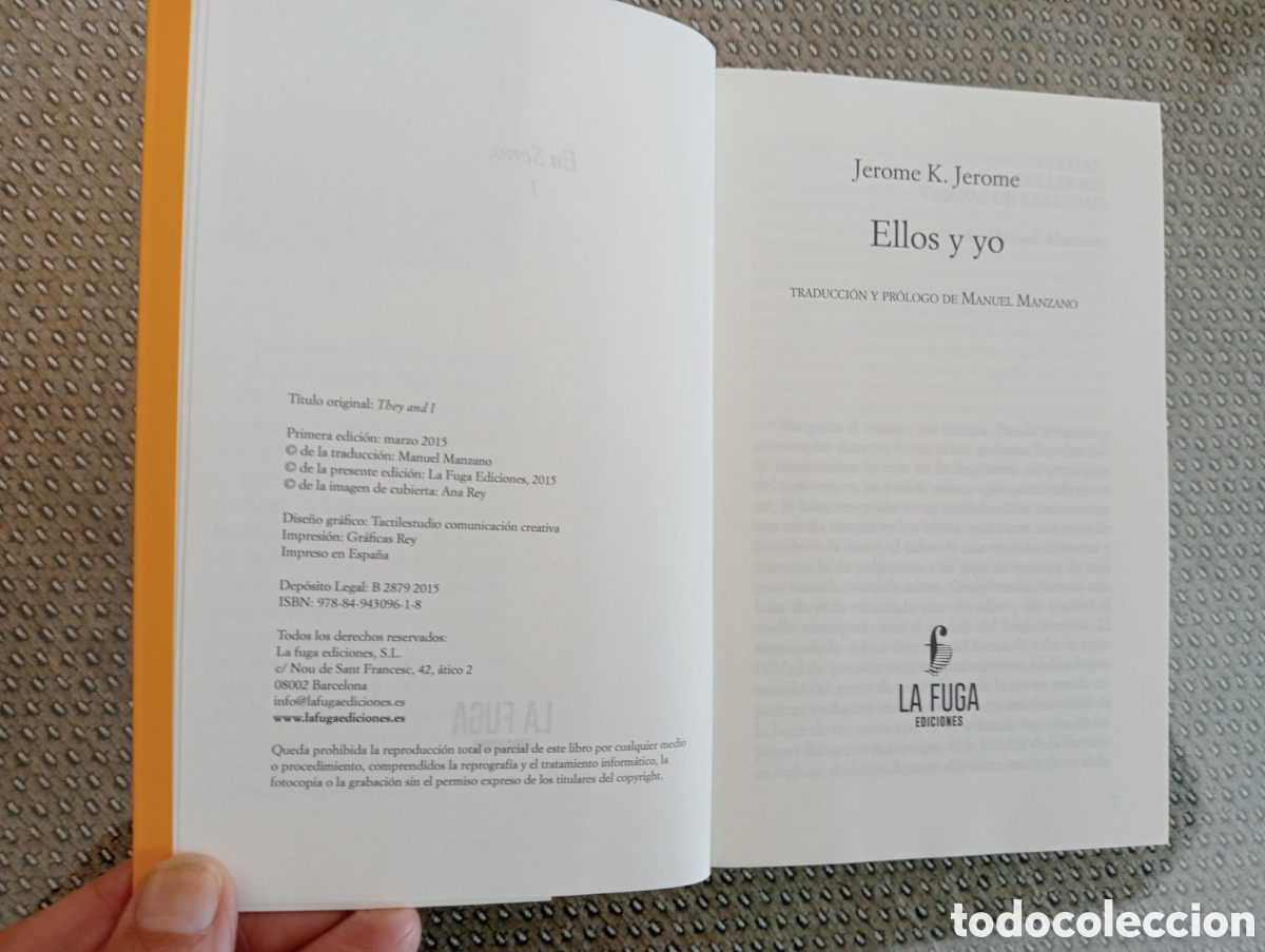 Libros de segunda mano: Ellos y yo / Jerome K. Jerome - Foto 2