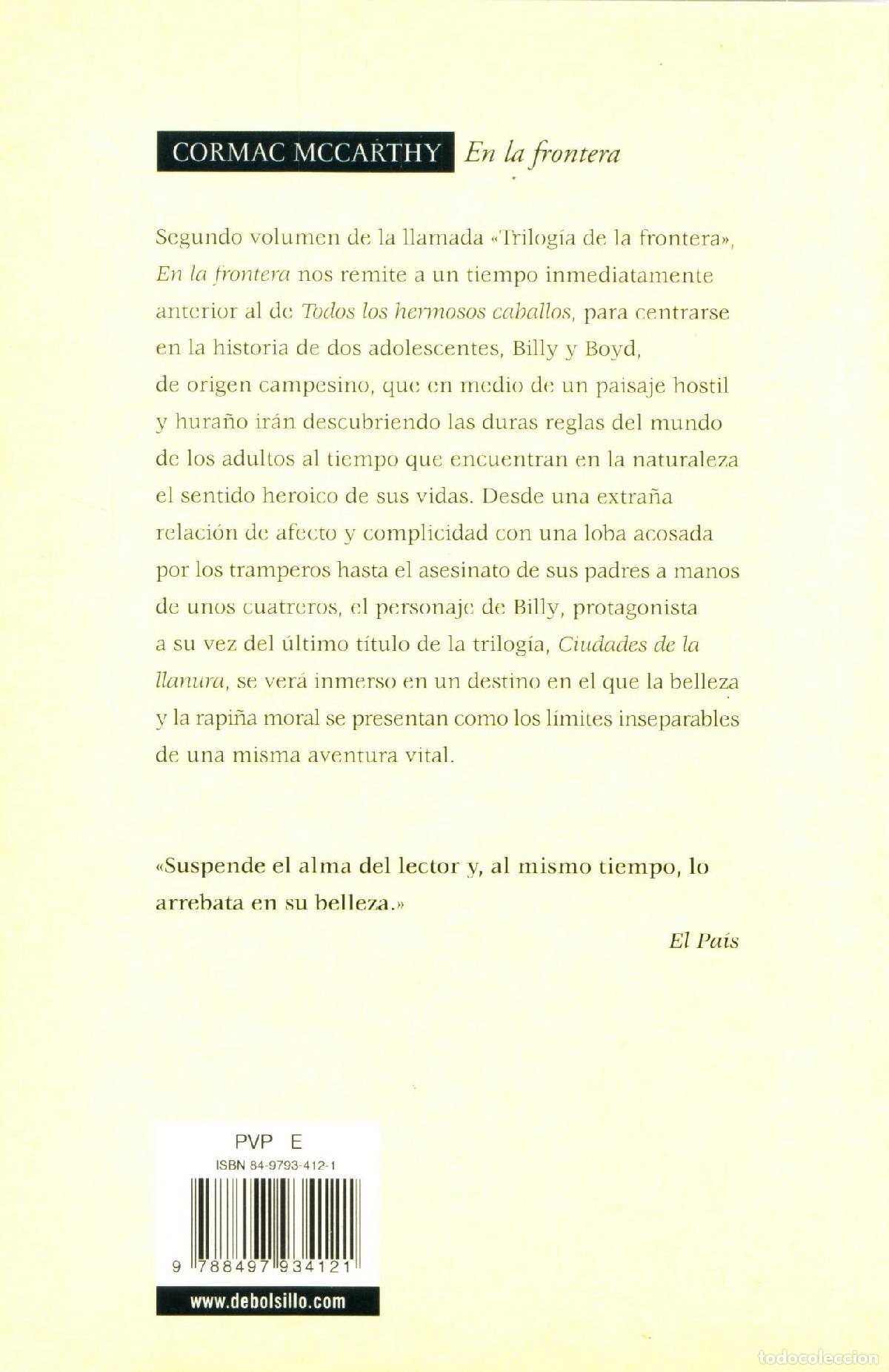 Libros de segunda mano: En la frontera - McCarthy, Cormac - Foto 3
