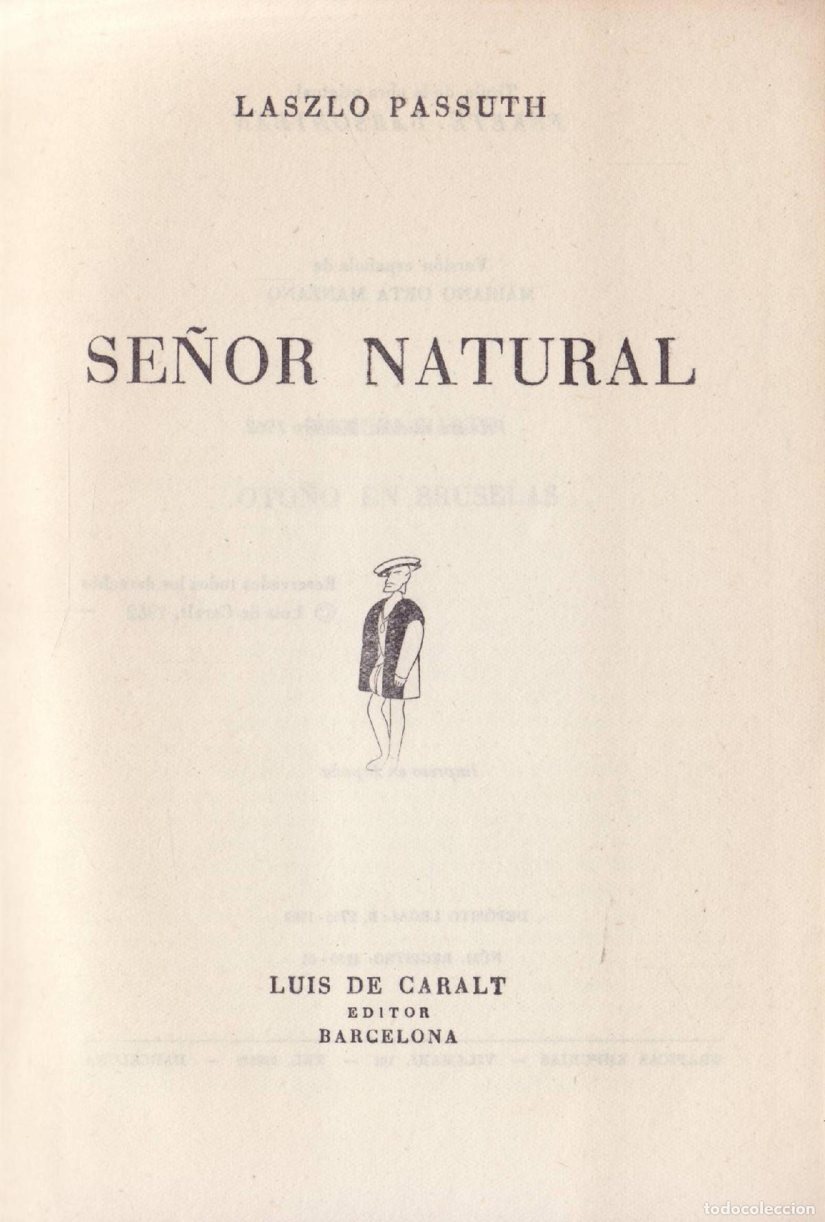 Libros de segunda mano: Senor natural - Passuth, Laszlo - Foto 1