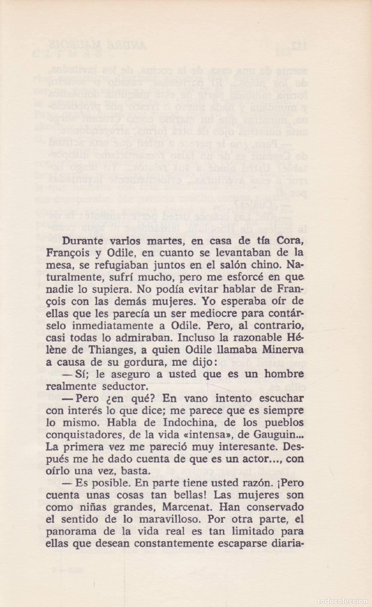 Libros de segunda mano: Climas - Maurois, Andre - Foto 2