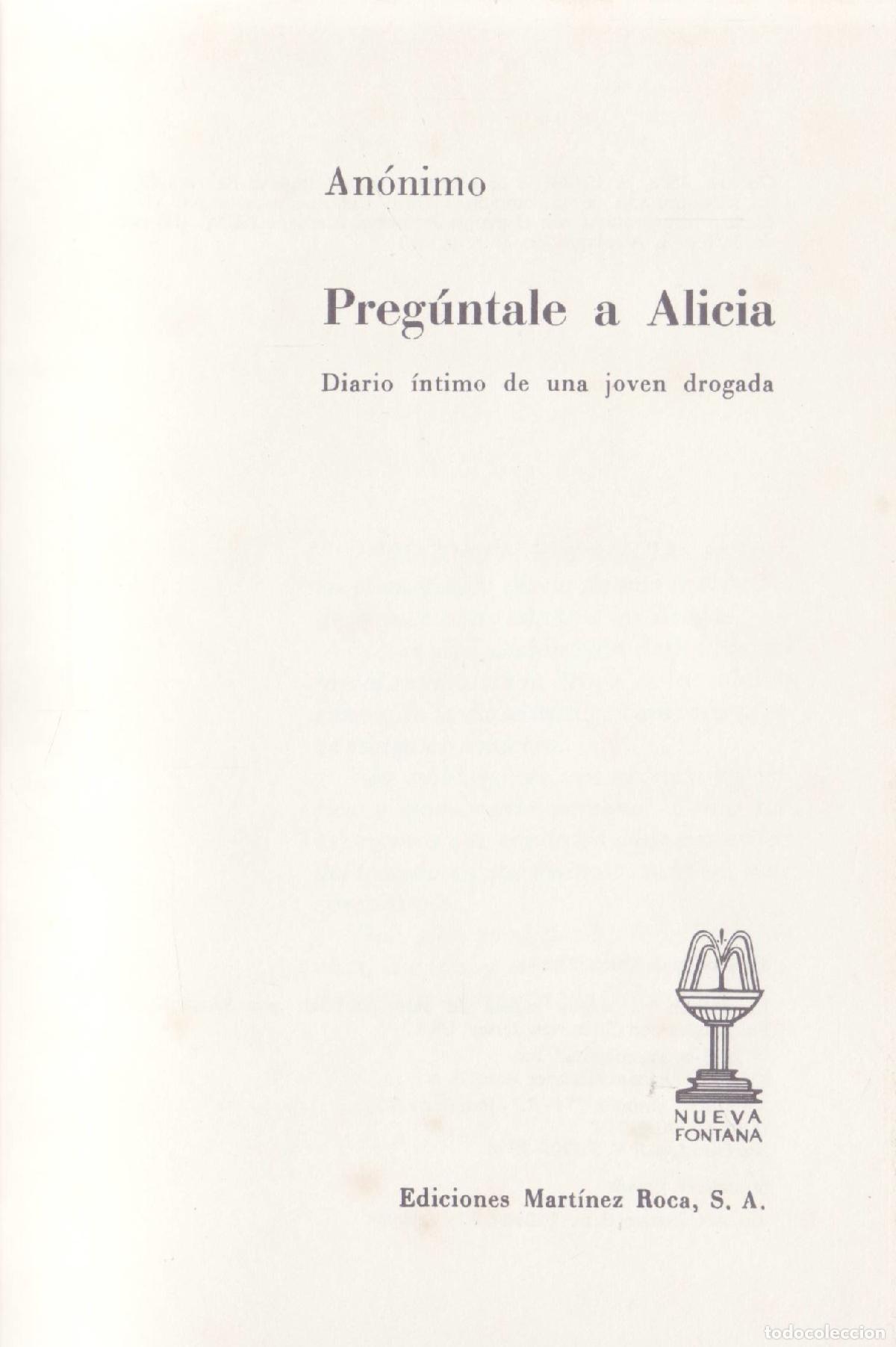 Libros de segunda mano: Preguntale a Alicia - Anonimo - Foto 1
