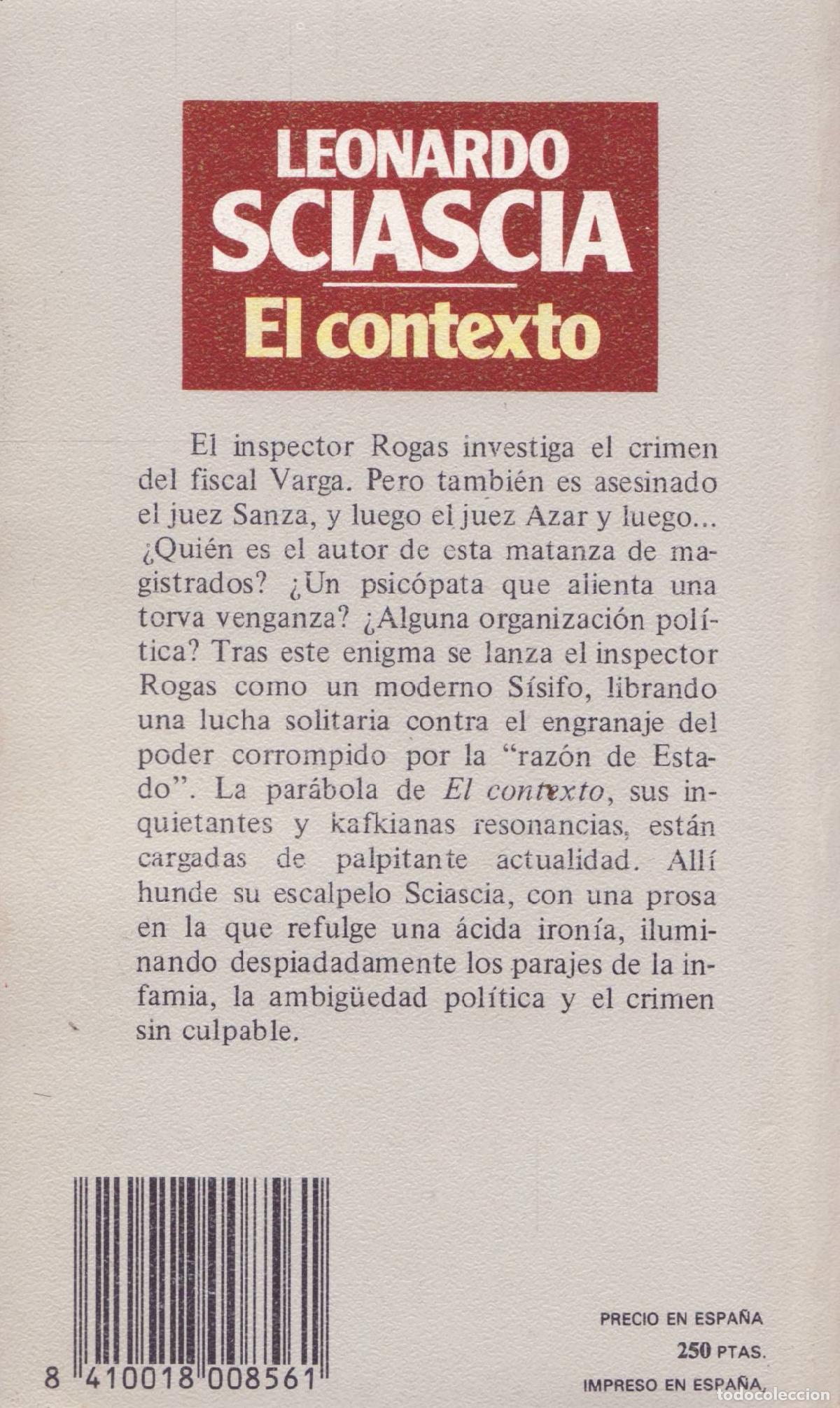 Libros de segunda mano: El contexto - Sciascia, Leonardo - Foto 2